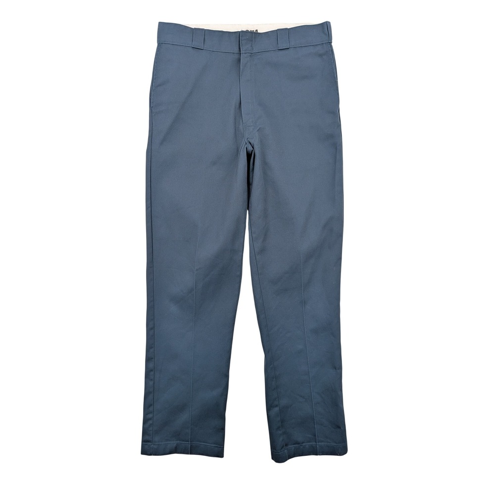 Dickies 874 Original Fit Work Pants Blue 36x34 Straight Leg Workwear Chinos